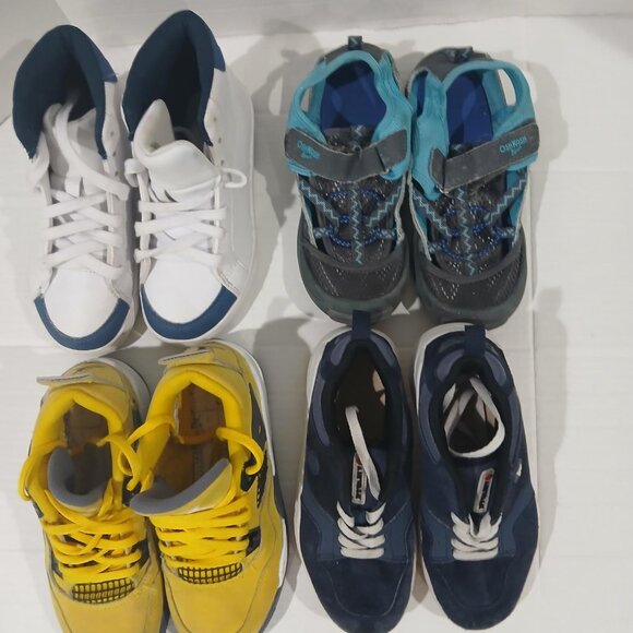 Lots of 4 kids mixed buddle boys shoes multiple brands size 1 US for young boys. - Picture 5 of 13